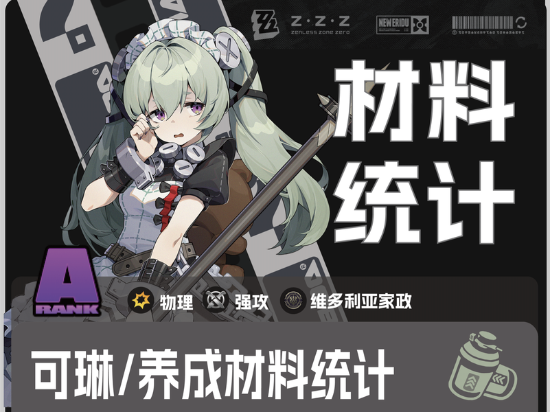 绝区零可琳培养消耗全解，毕业账单请查收